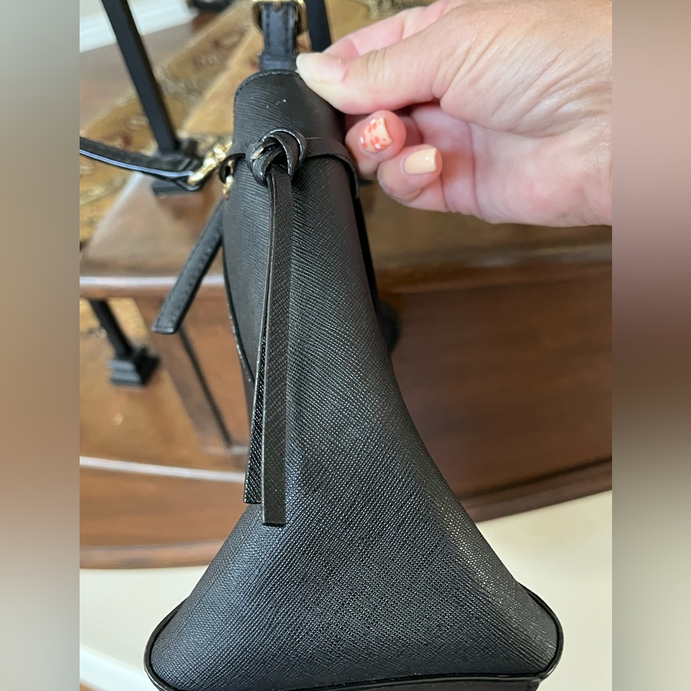 Kate Spade Laurel Way Black Saffiano Leather Lilah Crossbody Satchel - Picture 5 of 13